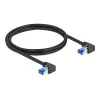 Netzwerkkabel DeLOCK RJ45 Cat.6A S/FTP abgewinkelt 1 m Schwarz