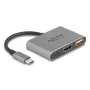 DeLOCK 61071 Videokabel-Adapter 0,1 m USB Type-C USB Type-C USB Type-A HDMI Grau