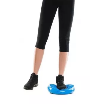 Aufblasbares Stabilitätskissen MDH Sensory Balance Disc DRQM3C0CHXUXP, blau, PVC, Ø350 mm, Höhe 60 mm, max. Belastung 200 kg, mit Laschen