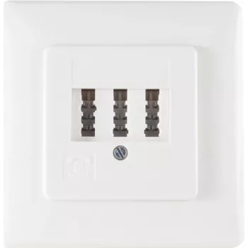 Telefonanschlussdose TAE NF/F ShiverPeaks 74051W — Metallrahmen, Modell 74051W