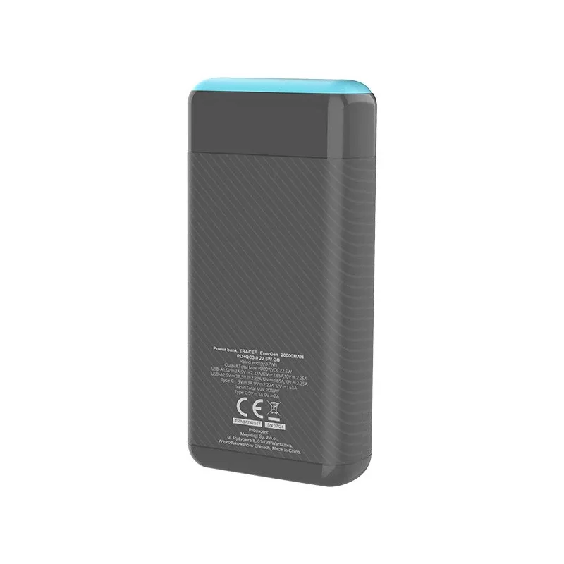 Tracer EnerGen 20000 mAh Schwarz, Blau