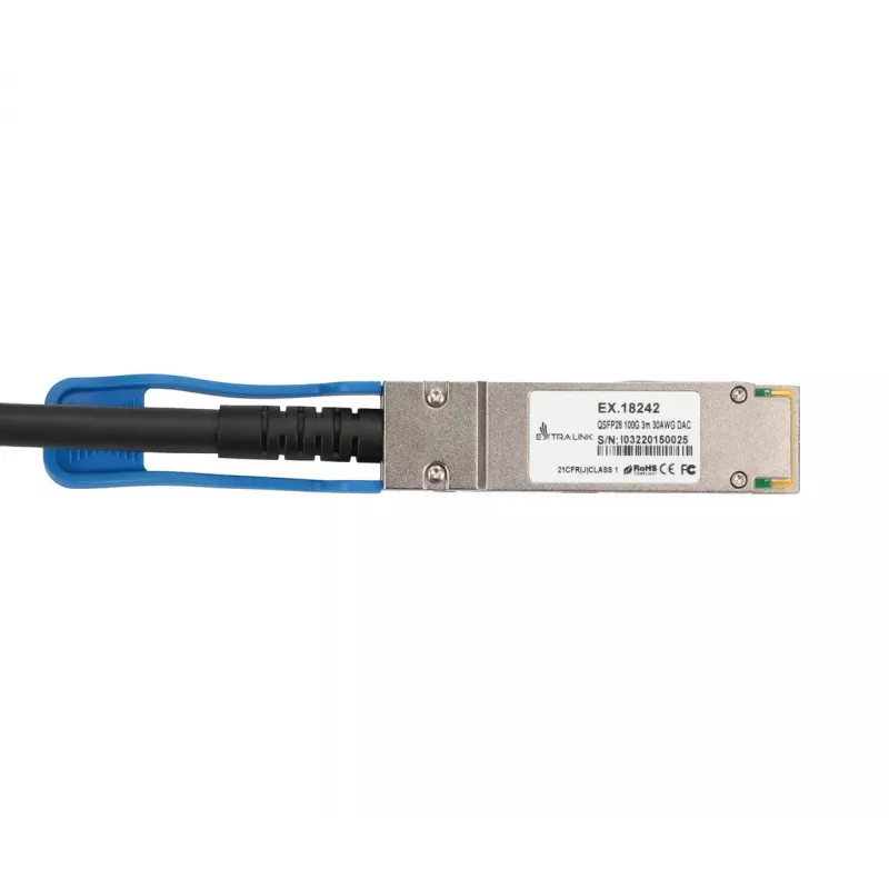 Extralink QSFP28 DAC Kabel 100G 3M 30AWG PASSIVE Netzwerk-Transceiver-Modul