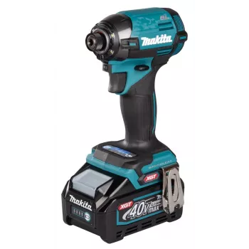 Makita TD002GD202 Akku-Schlagschrauber, 40 V XGT, bürstenlos, 220 Nm, 1/4" Innensechskant, LED-Licht, inkl. 2x 2,5 Ah Li-Ion-Akkus, Schnellladegerät und Koffer