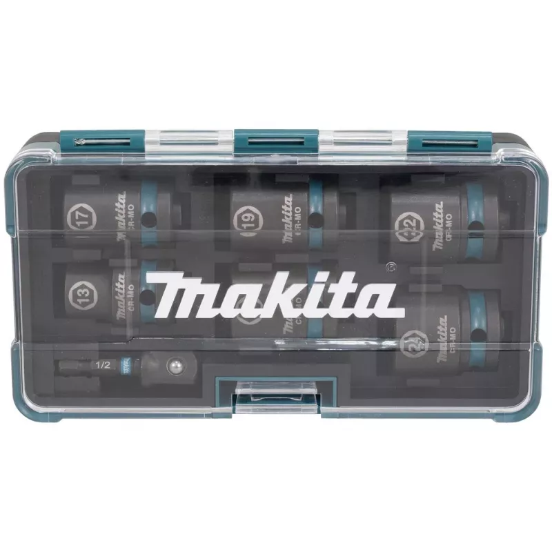Makita E-16592 Schlagschrauber-Steckschlüssel Steckschlüsselsatz Schwarz, Türkis