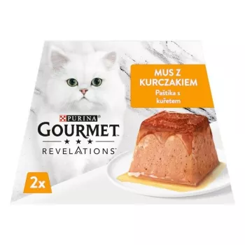 Nassfutter für Katzen Purina Nestlé GOURMET Revelations Mousse Huhn in Sauce 2 x 57 g Beutel