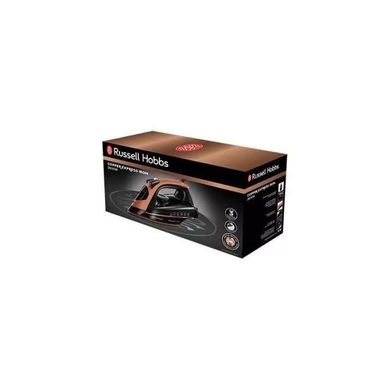 Russell Hobbs Copper Express Dampf- und Trockenbügeleisen 2600 W Schwarz, Kupfer