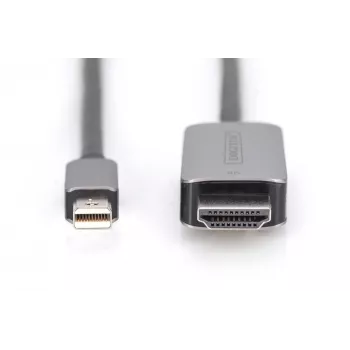 DIGITUS - Adapterkabel - Mini DisplayPort (M) auf HDMI (M) - 1,0 m - Unterstützung von 8K 60 Hz - Schwarz (DB-340109-010-S)