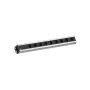 Bachmann 300.001 Stromverlängerung 2 m 9 AC-Steckdosen, Innenbereich, Schwarz, Grau