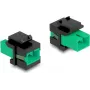 Keystone-Modul DELOCK 87121 — SC-Adapter, flache Bauweise, grün/schwarz, 16,5 × 27,4 × 21,9 mm