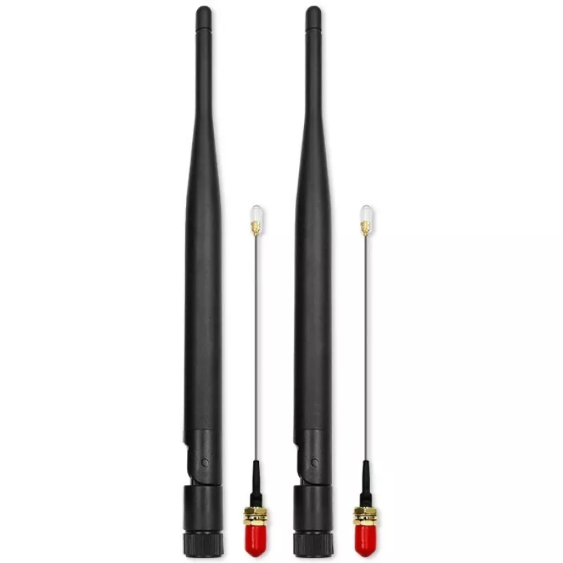 Innen-WLAN-Antenne QOLTEC 57046, Dualband 2,4–2,5 GHz & 5,1–5,8 GHz, 5 dBi, 50 Ω