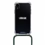 Handyhalskette Lookabe loo014 für iPhone XR – gold-grüne Schutzhülle mit Gurt