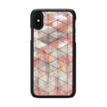 Schutzhülle iKins für iPhone XS / iPhone X, Rautenmuster, schwarz