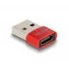 Delock - USB-Adapter - USB (M) zu 24 pin USB-C (W) - USB2.0 3 A - Rot (60050)