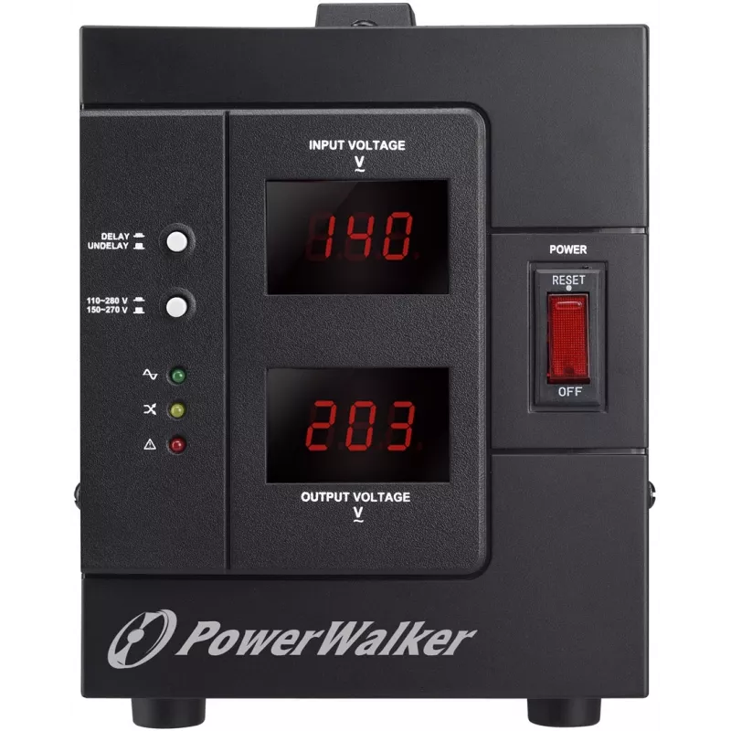 PowerWalker AVR 2000 SIV FR Spannungsregler 2 AC-Ausgänge 110 - 280 V Schwarz