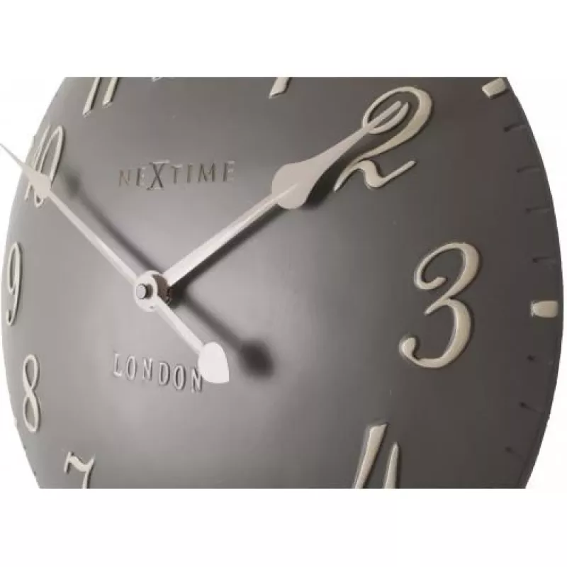 NeXtime klok 3084gs London Arabic, Ø34,5cm, Wand, Grau/Weiß
