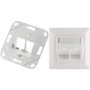 Netzwerkdose ShiverPeaks 08-10100 Keystone 2-Port — Keystone-Einsatz 2-Port für Netzwerkdosen