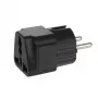 Netzsteckeradapter Maclean MCE155 NEMA 5-15P Typ E FR Schwarz