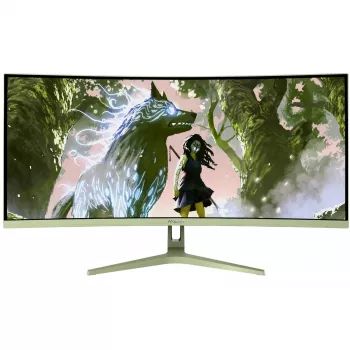 Gebogener Computermonitor Arozzi Nova 34 Zoll (86,4 cm) 3440×1440 AZ-NO-34T2K165-FST Grün