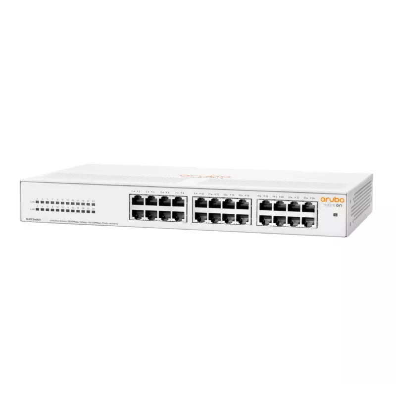 HPE Aruba Networking Aruba Instant On 1430 24G Unmanaged L2 Gigabit Ethernet (10/100/1000) 1U Weiß