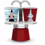 Herd-Mokkakanne BIALETTI MINI EXPRESS Magritte rot – Modell 0001406, kleine Herd-Espressokanne