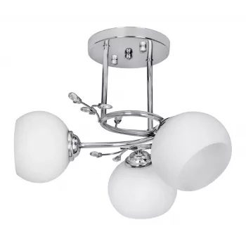 Activejet Classic Decken-Kronleuchter-Pendelleuchte IRMA Nickel dreifach 3xE27 für Wohnzimmer