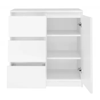 Kommode Top E Shop Topeshop 1D3S BIEL KPL — weiß, Spanplattenkorpus, 3 Schubladen
