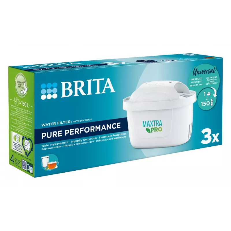 Wasserfilterkartusche BRITA Maxtra+ Pure Performance, Technopolymer, 150 L Kapazität, 3 Stk.
