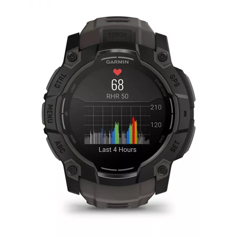 Garmin Instinct 3 AMOLED 3.3 cm (1.3) 50 mm Digital 416 x 416 Pixel Touchscreen Schwarz GPS (Satellit)