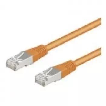 Wentronic Goobay CAT 5e Patchkabel, F/UTP, Orange, 0,5 m - CCA-Kupfer-Mix (93456)
