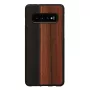 Smartphone-Hülle man and wood für Samsung Galaxy S10 — Ebenholz schwarz, schützende Holzrückseite und Stoßfänger