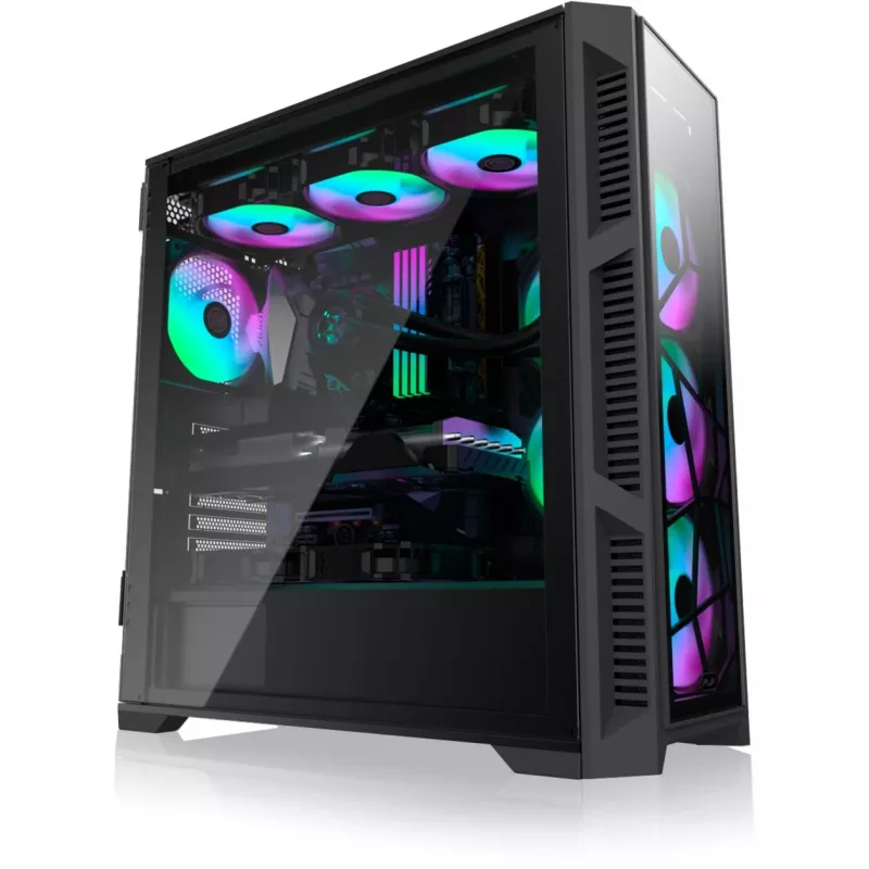 PONOS Ultra, Midi Tower, PC, Schwarz, ATX, EATX, micro ATX, Mini-ITX, SPCC, Gehäuse