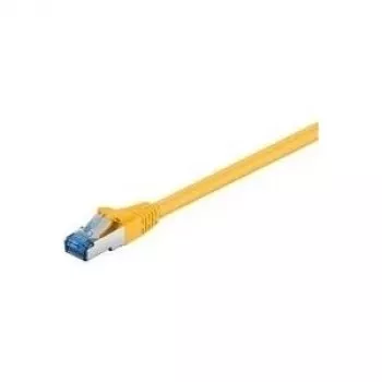 Wentronic Goobay CAT 6a Patchkabel, S/FTP (PiMF), gelb, 2 m - LSZH halogenfrei, Kupfer (93740)