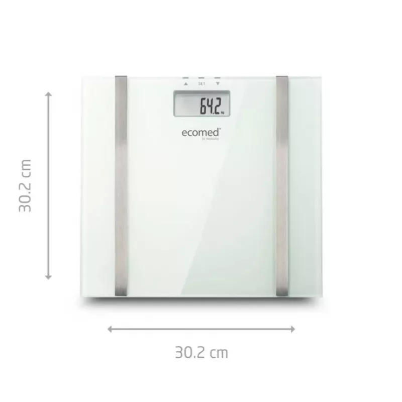 Ecomed BS-70E Rechteckig Weiß Elektronische Personenwaage