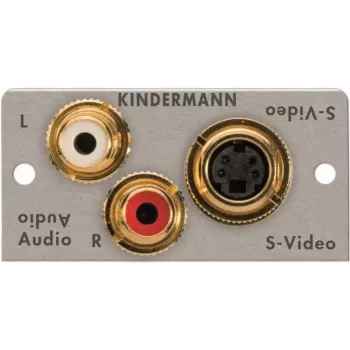 Einbau-Frontplattenmodul Kindermann 7444-531 — 2x RCA und 4-poliger Mini-DIN-Anschluss
