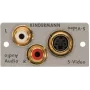 Einbau-Frontplattenmodul Kindermann 7444-531 — 2x RCA und 4-poliger Mini-DIN-Anschluss
