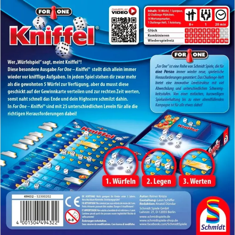 For One - Kniffel, Würfelspiel