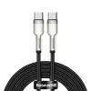 USB‑C auf USB‑C Kabel Baseus Cafule Metal – 2 m, 100W Ladeleistung, USB 2.0 (480 Mbit/s), verzinkte Kontakte, schwarz