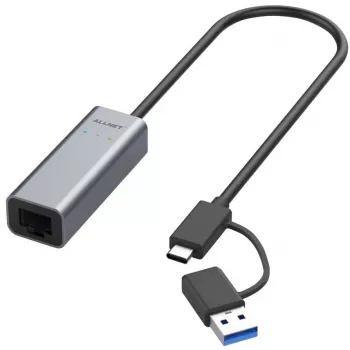 Ethernet-Adapter ALLNET ALL-NC-2.5G-USBC_A USB 3.0 Type-C & Type-A 2,5 Gbps Multi‑Gigabit LAN