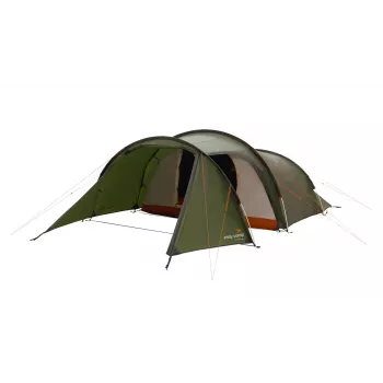 Tunnelzelt Easy Camp Pasvik 4 — 4-Personen, Hartgestell, 3 m wasserdichtes Überzelt, Aluminiumgestänge, dunkelgrün, 2350×4050×1200 mm
