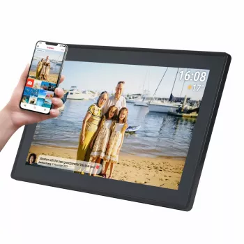Denver PFF-1515B Digitaler Bilderrahmen Schwarz 39,6 cm (15,6 inch) Touchscreen Wi-Fi