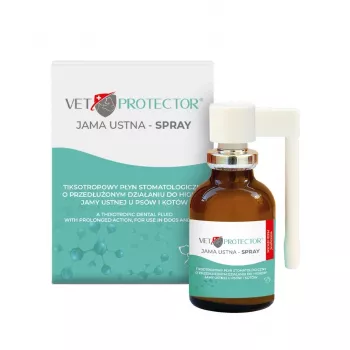 Mundhöhlenspray JM Sante Vet Protector 30 ml für Hunde und Katzen, flüssig, konservierungsmittelfrei, zuckerfrei