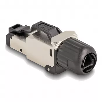 DeLOCK 86016 Drahtverbinder RJ45/LSA Schwarz Silber Stecker