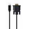 USB-Grafikadapter Gembird A-CM-VGAM-01, USB-C auf VGA, 1920x1080, 0,15 m Kabel, schwarz