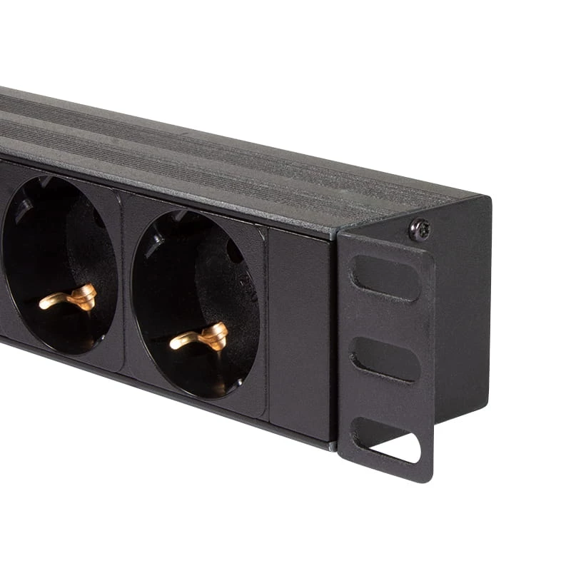 LogiLink - Stromverteilungseinheit (Rack - einbaufähig) - 3500 Watt - Eingabe, Eingang CEE 7/7 - Ausgangsanschlüsse: 8 (2 x USB, 8 x CEE 7/7) - 1U - 4