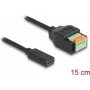 DeLOCK USB 2.0 Kabel USB Typ-C Buchse auf Klemmleistenadapter 15 cm