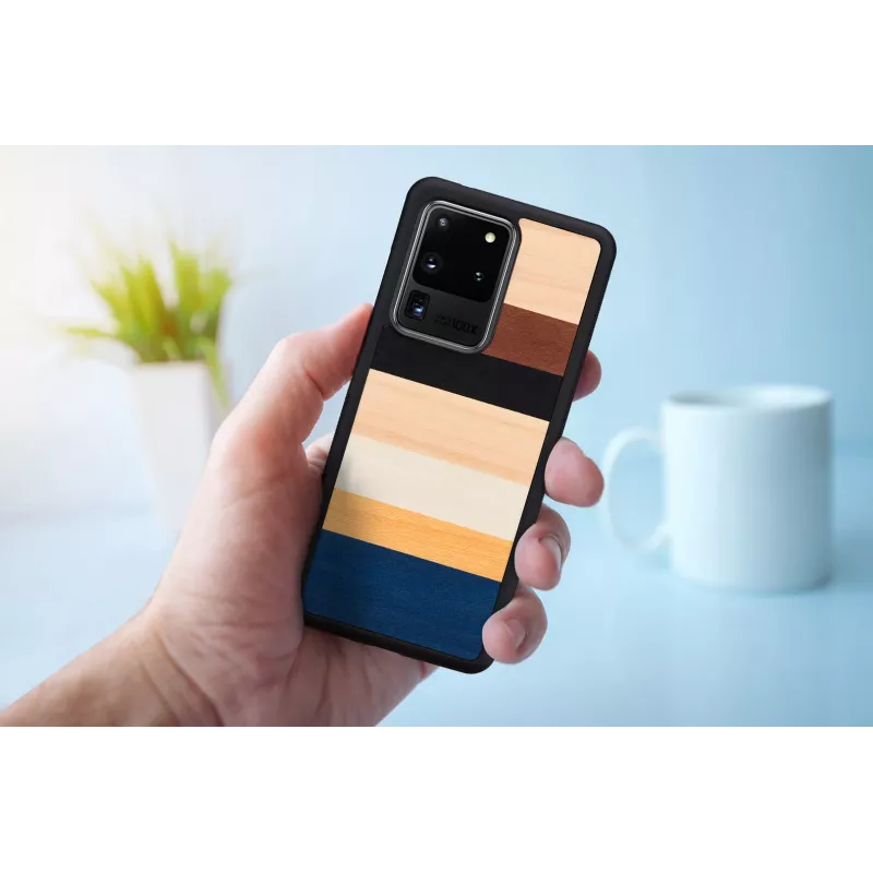 Handyhülle man and wood für Samsung Galaxy S20 Ultra — schwarz