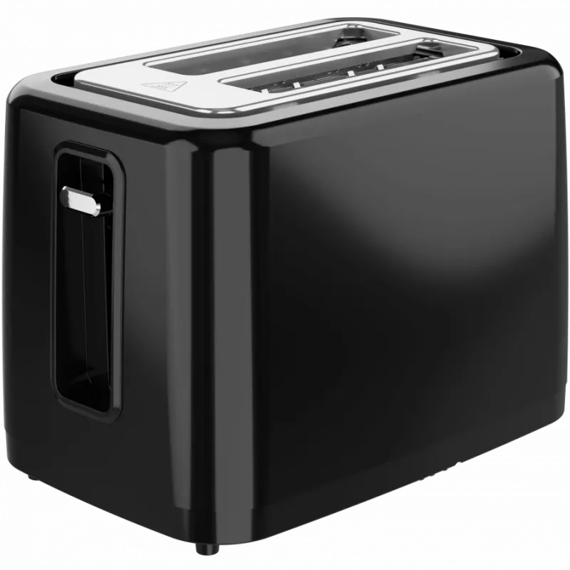 Elektrischer Toaster, schwarz, 220-240V, 50-60Hz, 780-930W, 2 Schlitze, 3 Modi, 7 Bräunungsstufen