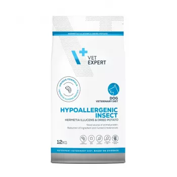 VET EXPERT Veterinary Diet Hypoallergenic Insect Dog - Trockenfutter für Hunde - 12 kg