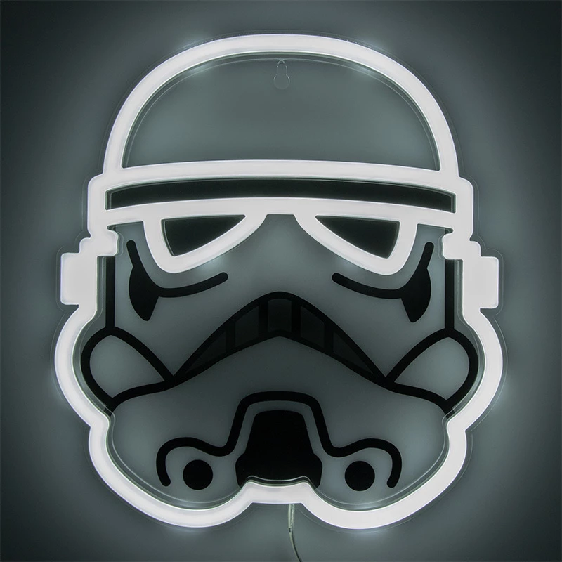 Wandmontierbare LED-Neonleuchte Paladone Stormtrooper Modell PP14595SWVN, dekorative Star Wars-Beleuchtung