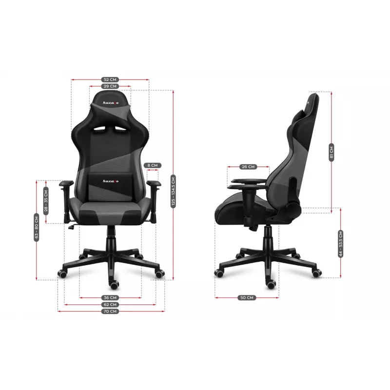 Huzaro Force 6.2 Grau Mesh Gamingstuhl